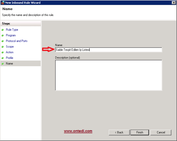 Windows Server 2008'de Ip Engelleme Adım 10