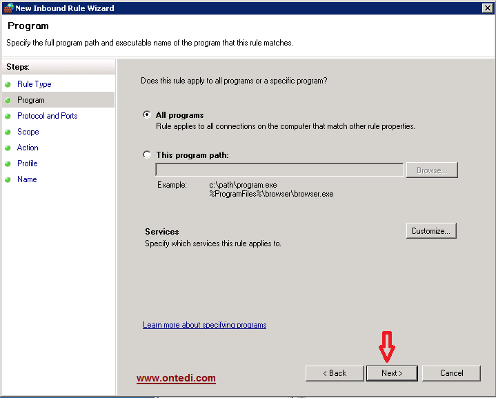 Windows Server 2008'de Ip Engelleme Adım 4