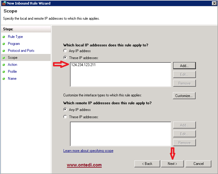 Windows Server 2008'de Ip Engelleme Adım 7
