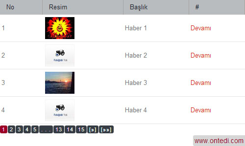 Asp.Net Access Verilerini Gelişmiş Sayfalama Örneği
