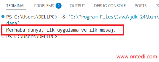 Java ile Merhaba Dünya İlk Uygulama