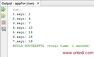 Java Örnek 3 Ekran Çıktısı