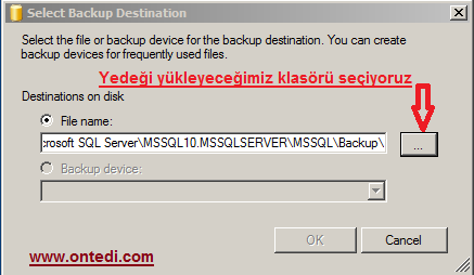 Sql Server Yedek (Backup) Almak