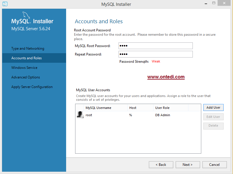 Windows'ta MySQL Kurulumu Adım 12