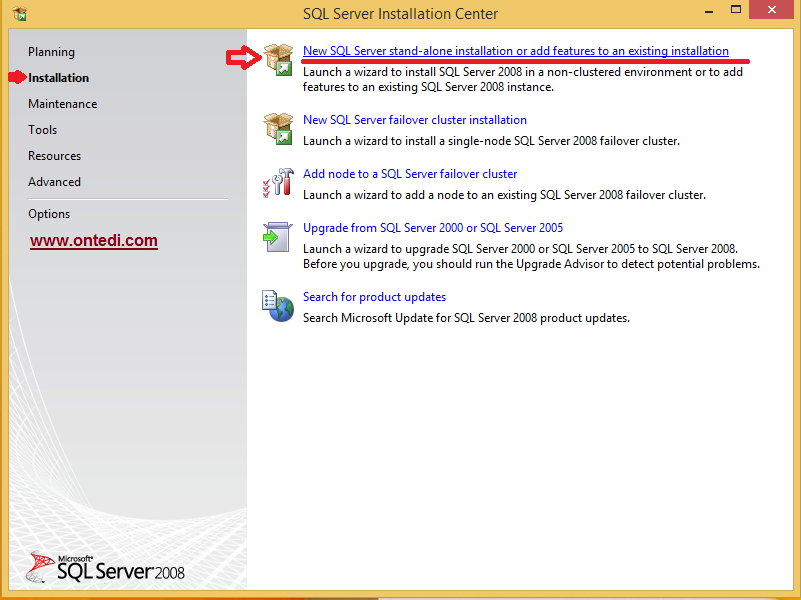 Windows 8'de SQL Server 2008 Kurulumu