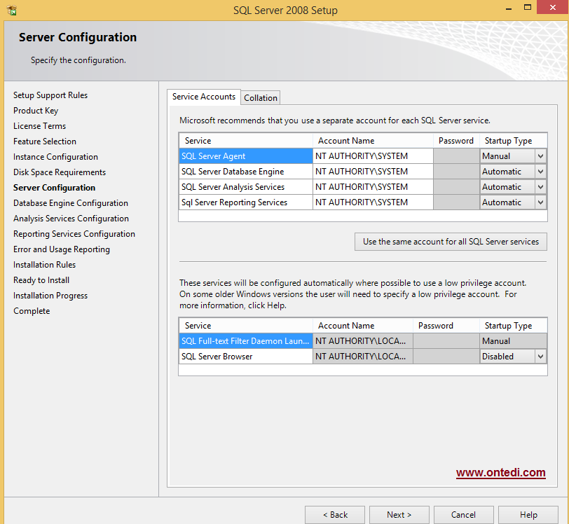 Windows 8'de SQL Server 2008 Kurulumu