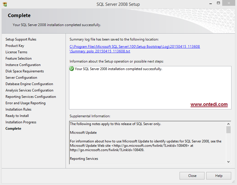 Windows 8'de SQL Server 2008 Kurulumu