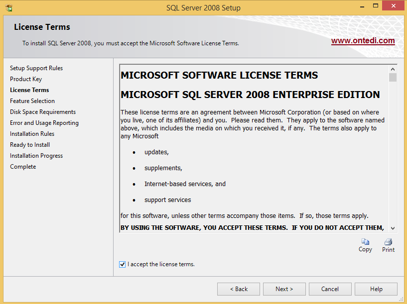 Windows 8'de SQL Server 2008 Kurulumu