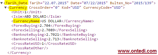 ASP.Net ile Merkez Bankası Döviz Kurlarını Çekmek