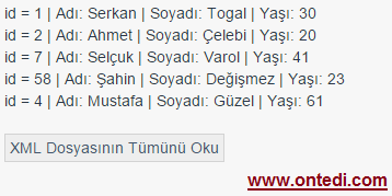 Asp.Net ile XML Oluşturma, Okuma, Silme İşlemleri