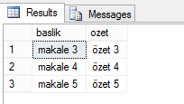 MSSQL'de Stored Procedure Kullanarak Select (Seçme) İşlemi Yapmak