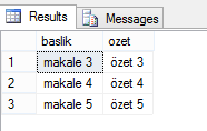 MSSQL'de Stored Procedure Kullanarak Select (Seçme) İşlemi Yapmak