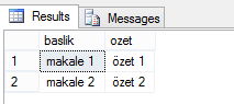 MSSQL'de Stored Procedure Kullanarak Select (Seçme) İşlemi Yapmak