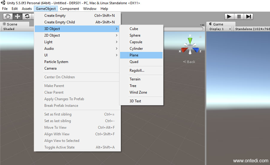 Unity 3D'de Zemin Ekleme