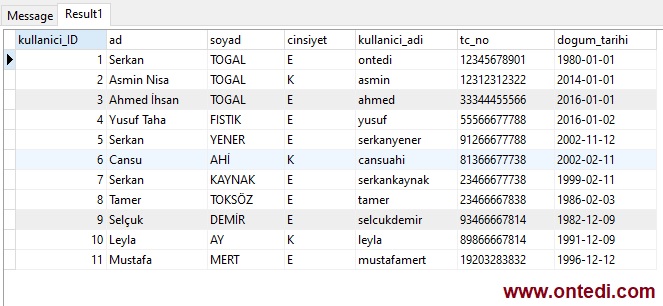 SQL'de If Else Kullanımı