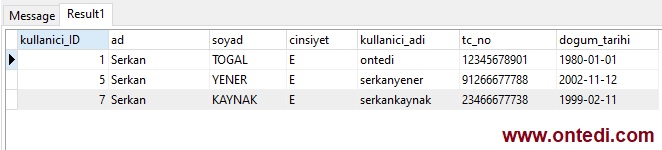 SQL'de If Else Kullanımı