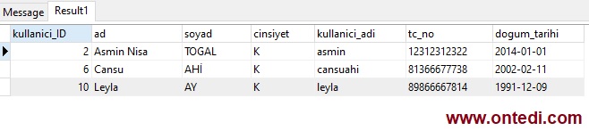 SQL'de If Else Kullanımı