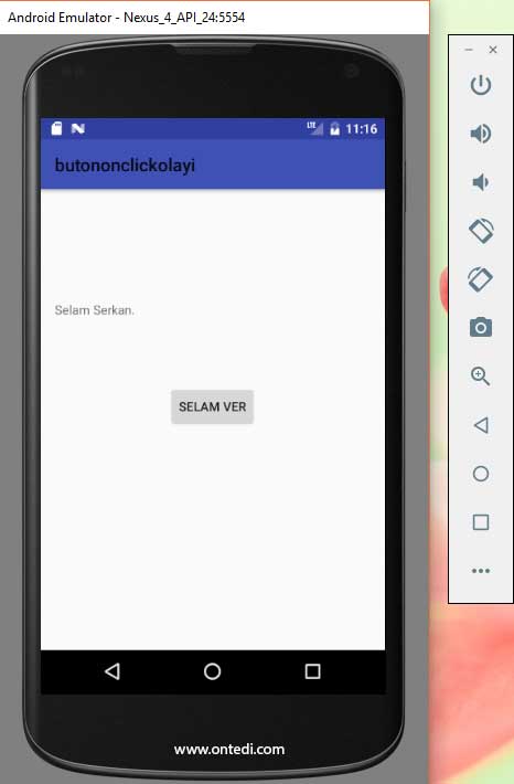 Android'de OnClickListener Metodu