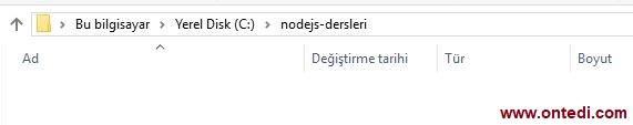 Node.js Çalışma Alanı