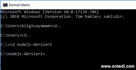Node.js Örnek Bir Dosya
