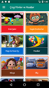 Çizgi Filmler, Masallar İnternetsiz ve İnternetli Uygulaması