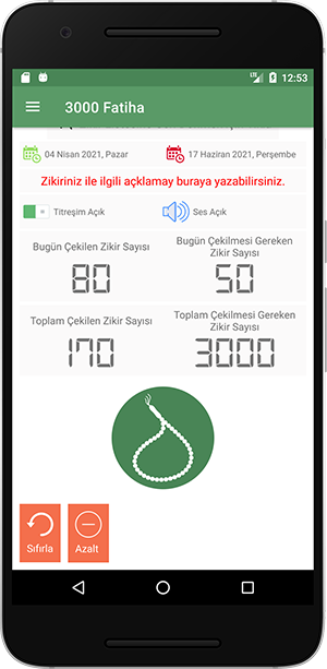 Zikirmatik Uygulaması