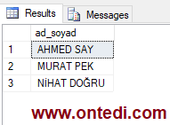 SQL Intersect (Kesişim) Kullanımı