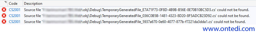 Source file could not be found