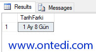 SQL Server'da Yıl, Ay ve Gün Farkı Gösterimi