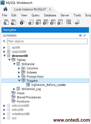 MySQL Trigger, Gelişmiş Log