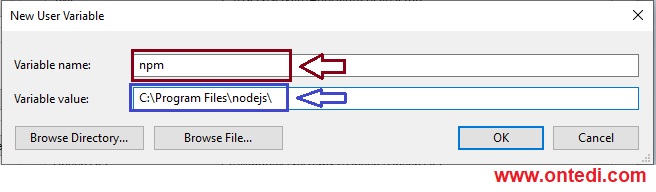 npm is not recognized as internal or external command, operable program or batch file