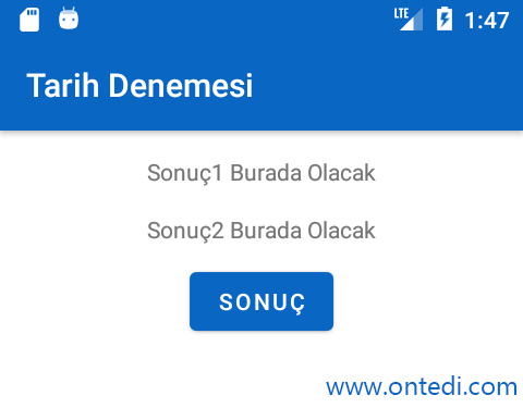 Android'de Geçen Zamanlı Tarih Fonksiyonu