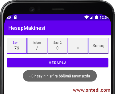 Android'de Java ile Basit Hesap Makinesi Yapalım