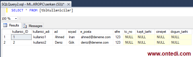 SQL Alter ile Çoklu Kolon Ekleme İşlemi