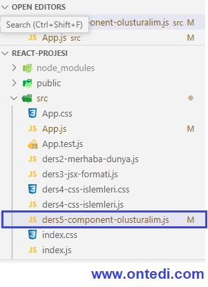 ReactJS Ders 5: Component Oluşturalım