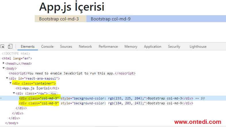 ReactJS Ders 6: Bootstrap CSS ile Çalışalım