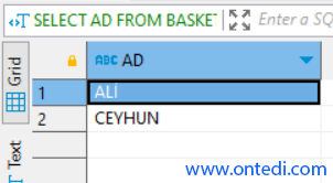 Oracle Minus (Fark) ve Intersect (Kesişim) Kullanımı