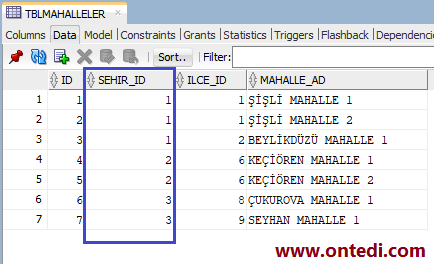 Oracle Update ve Delete İşlemlerinde Join Kullanım Örneği