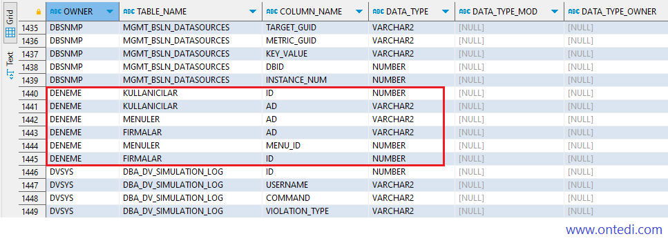 Oracle'da Tüm Sequence Değerlerini Listeleme İşlemi