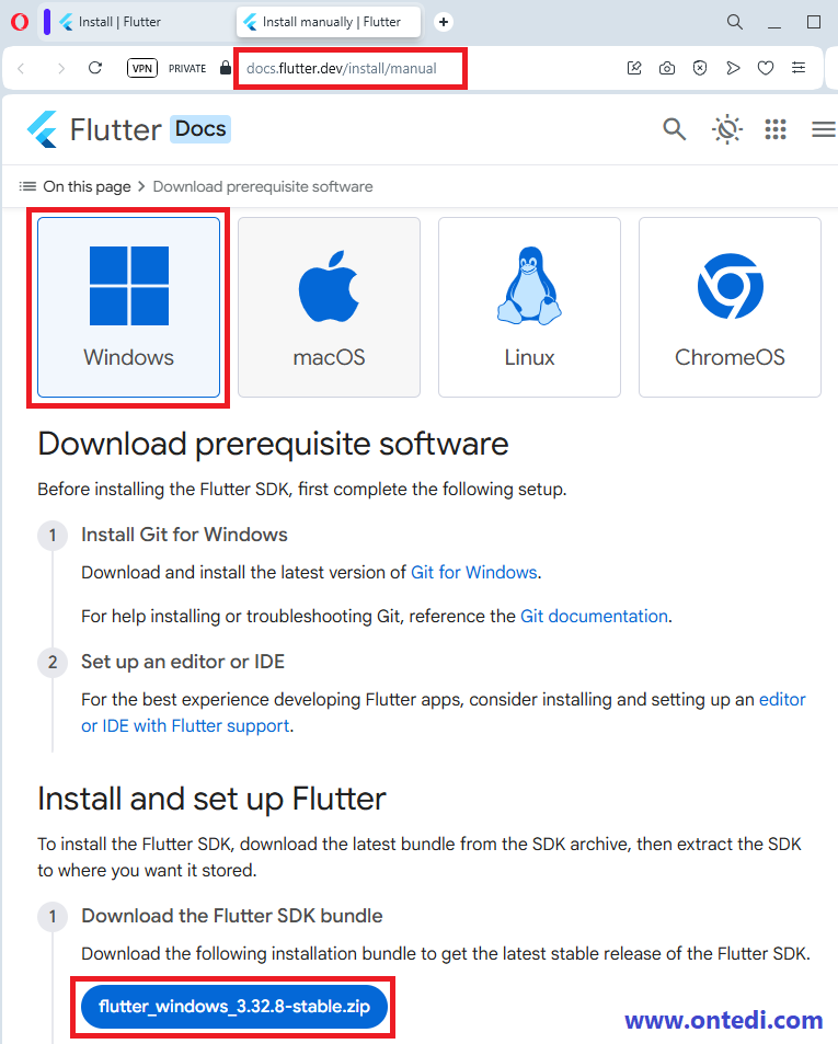 Flutter Sdk'nin Windows Ortamında Kurulumu