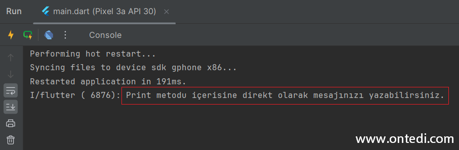 Dart Ders 2: Print Metodu