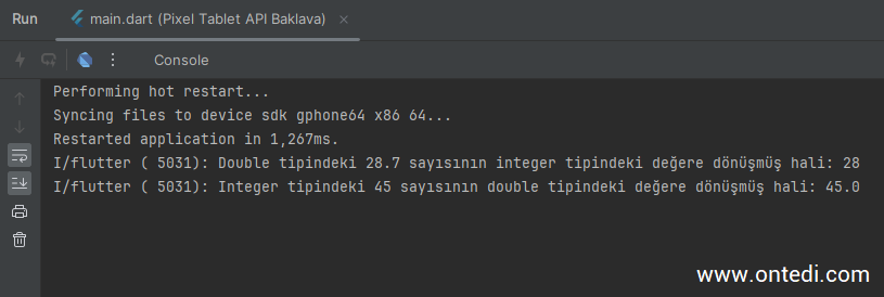 Dart Ders 8: Tür Dönüşümü