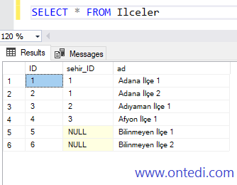 Right Outer Join Örneği 1