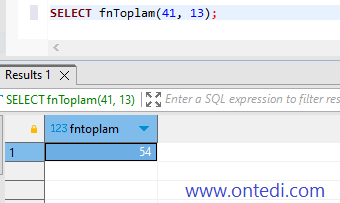 SQL Fonksiyon Kullanım Örneği 1